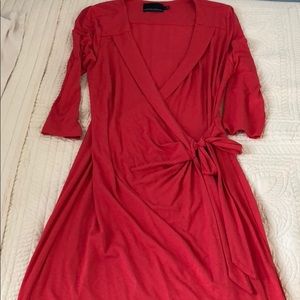 Coral Red Cynthia Rowley Wrap Dress L